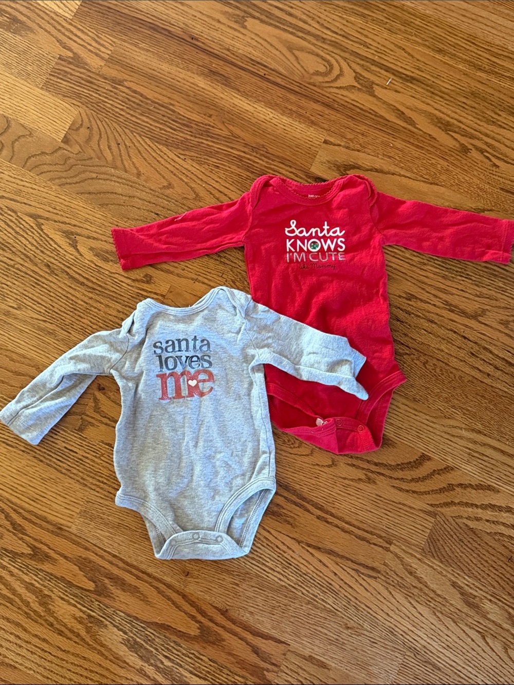 6 month Christmas onesies